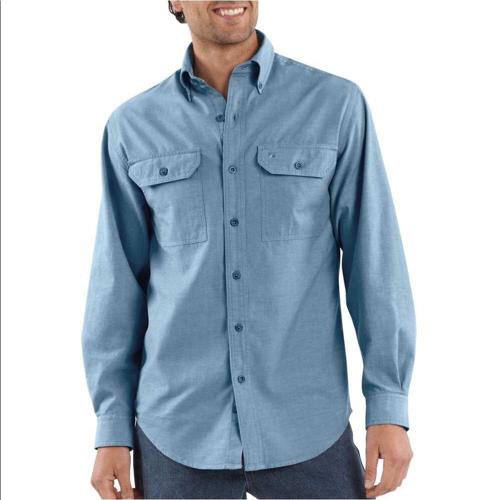 Carhartt Men’s Long Sleeve Chambray Button Up XL